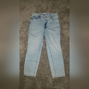 Good American| High Waisted Straight Leg Jeans